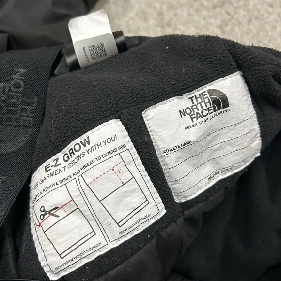 The North Face Dryvent Bib Overalls Kid's Size 6T Black Snow Winter - Picture 12 of 15